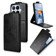 Xiaomi 17T lodret flip-etui med stativ - sort