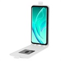 Honor 60 Pro Vertikal Flip Cover med Kortholder - Hvid