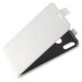 Huawei P20 Lite Vertikal Flip Taske med Kortholder - Hvid