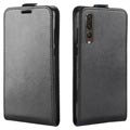 Huawei P20 Pro Flip Taske med Kortholder - Sort
