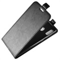 Samsung Galaxy A20e Vertikal Flip Taske med Kortholder - Sort
