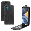 Motorola Moto G22 Vertikal Flip Cover med Kortholder - Sort