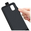 Motorola Moto G22 Vertikal Flip Cover med Kortholder - Sort