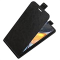 Motorola Moto G22 Vertikal Flip Cover med Kortholder - Sort