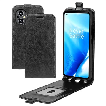 OnePlus Nord N20 5G Vertikal Flip Cover med Kortholder - Sort