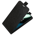 OnePlus 11 Vertikal Flip Taske med Kortholder - Sort