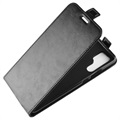 Huawei P30 Pro Vertikal Flip Taske med Kortholder - Sort