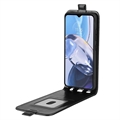 Motorola Moto E22/E22i Vertikal Flip Taske med Kortholder - Sort