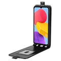 Samsung Galaxy M13 Vertikal Flip Taske med Kortholder - Sort