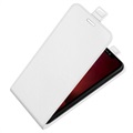 iPhone 13 Vertikal Flip Cover med Kortholder - Hvid