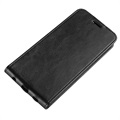 iPhone 14 Pro Max Vertikal Flip Taske med Kortholder - Sort