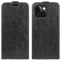 iPhone 15 Plus Vertikal Flip Taske med Kortholder (Open Box - Fantastisk stand) - Sort