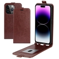 iPhone 15 Pro Vertikal Flip Taske med Kortholder