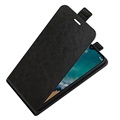Nokia G50 Vertikal Flip Taske med Kortholder - Sort