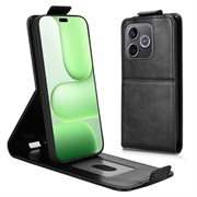 Honor 600 Lite lodret flip-etui med stativ - sort