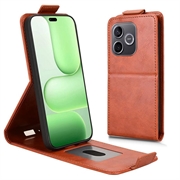 Honor 600 Lite lodret flip-etui med stativ - Brun