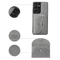 Vili T Samsung Galaxy S21 Ultra 5G Cover med Magnetisk Pung - Grå
