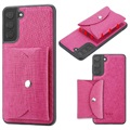 Vili T Series Samsung Galaxy S21 5G Cover med Magnetisk Pung - Hot Pink