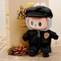 Vintage Aviator Style Outfit Set for Labubu Doll 17cm - 5 Pcs. - Black