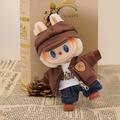 Vintage Aviator Style Outfit Set til Labubu Doll 17cm - 5 Pcs.