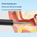 Visuelt endoskop til ørerensning med LED-lys - sort