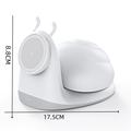 W11 Snegledesign MagSafe trådløs oplader med natlampe - hvid