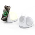 W11 Snegledesign MagSafe trådløs oplader med natlampe - hvid