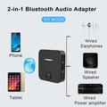 WB5 - 2-i-1 Bluetooth V5.0 Audio Transmitter/modtager TV/PC/Bil - Sort
