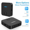 WB5 - 2-i-1 Bluetooth V5.0 Audio Transmitter/modtager TV/PC/Bil - Sort