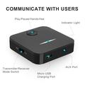 WB5 - 2-i-1 Bluetooth V5.0 Audio Transmitter/modtager TV/PC/Bil - Sort