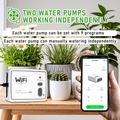 WD-01GDE WiFi-styret smart dobbeltpumpe til automatisk vanding af planter - hvid
