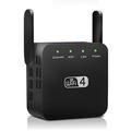 WD-611U 300 Mbps WiFi-extender med dobbelte antenner - EU-stik - Sort