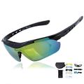 WEST BIKING Motorcykelbriller Multilayer Mirror Lens Powersports Solbriller Goggles - Sort