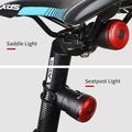 WEST BIKING Smart Sensor cykelbremselys 6 tilstande Vandtæt USB-opladningscykel Sadelpind LED baglygte