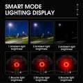 WEST BIKING YP0701317 sædehynde / sadelpindsmontering USB-opladningscykel LED-baglygte vandtæt smart bremse induktion cykling advarsel baglygte