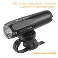 WEST BIKING YP0701404 Multifunktionel cykellygte med sensor 600 lumen Type-C forlygte Landevejscykellygte