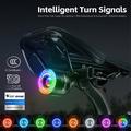 WEST BIKING YP0701420 Smart sensing cykellygte farverig LED MTB baglygte advarselslampe