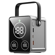 WIWU PS300 50000mAh trådløs powerbank - 100W PD, USB-C-kabel, LED-lys - sølv