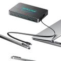 WLX-60A 8-i-1 100W GaN-opladningsstation til skrivebordet med udtrækkeligt USB-C-kabel