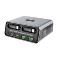 WLX-60C GaN-opladningsstation til skrivebordet med 2 udtrækkelige USB-C-kabler