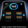 WLX-G2 165W GaN-opladningsstation til skrivebordet - 140W PD, 10 USB-C- og USB-A-porte