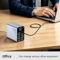 WLX-G2 165W GaN-opladningsstation til skrivebordet - 140W PD, 10 USB-C- og USB-A-porte