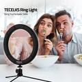 WONEW ZJ27 10" desktop ringlys LED-fyldlys med stativstøtte Bluetooth Selfie