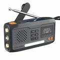 WR-6B Solar-håndsving nødradio DAB med LED-lommelygte - sort