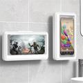 Vægmonteret vandtæt telefonholder til badeværelset - 6.8"