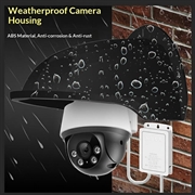 Vægmonteret sol-/regnskærm i plast til overvågningskamera