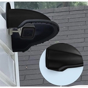 Vægmonteret sol-/regnskærm i plast til overvågningskamera