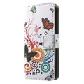 iPhone 5 / 5S / SE Pung Taske - Sommerfugle / Cirkler