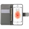 iPhone 5 / 5S / SE Pung Taske - Sommerfugle / Cirkler
