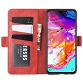 Samsung Galaxy A20s Pung Taske med Magnetisk Lukning - Rød